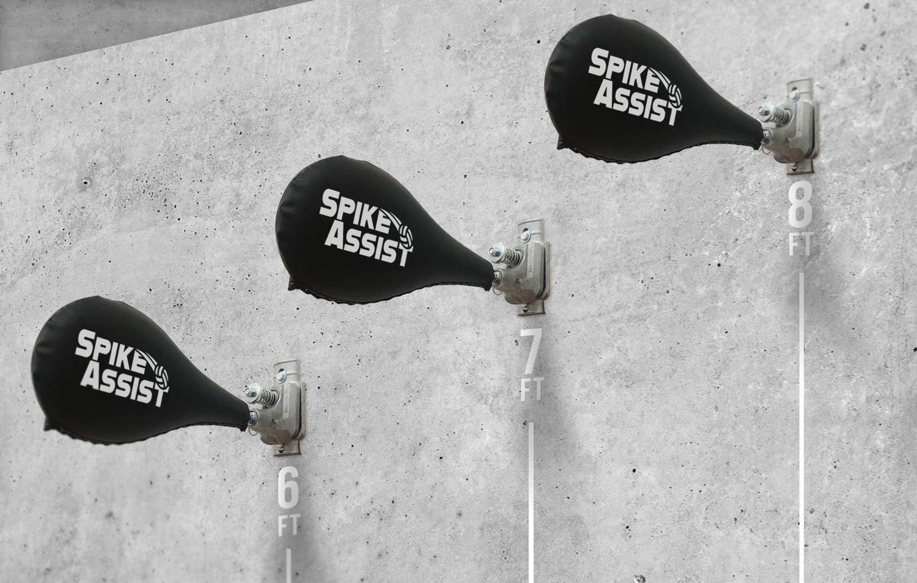 SpikeAssist mounted on a gym wall